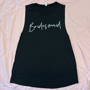 Black Bridesmaid Tank Top